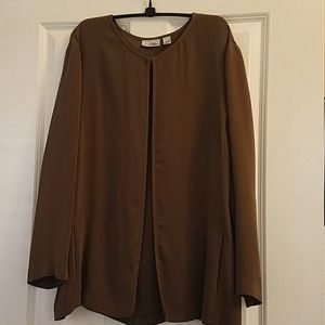 Chico's Brown Silk Jacket size 3